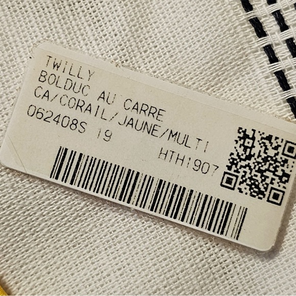 NIB HERMES Silk Bolduc Au Carre Twilly Corail Jaune Multicolor - Picture 10 of 13